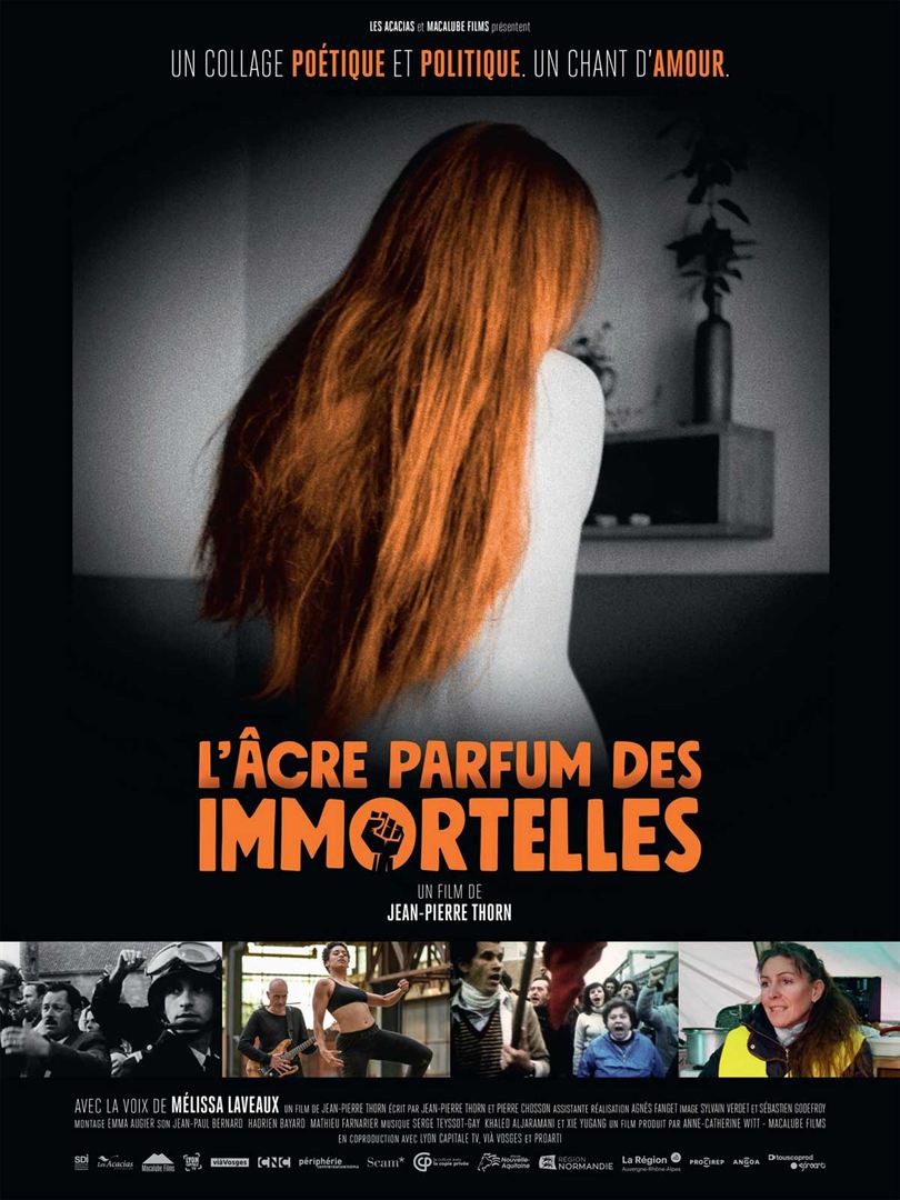 affiche du film documentaire L'âcre parfum des immortelles, de Jean-Pierre Thorn