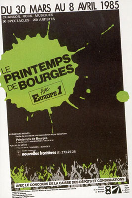 Affiche Le Printemps de Bourges 1985